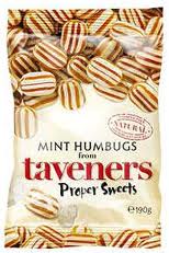 Taveners Mint Humbugs 12 x 165g